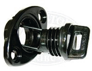 Beckson DP10 Screw Type 1" Drain Plug With Gasket, Black"