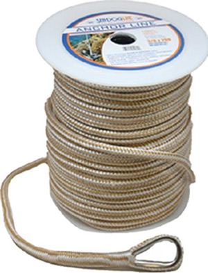 Sea Dog Premium Double Braided Nylon Anchor Line Gold/White