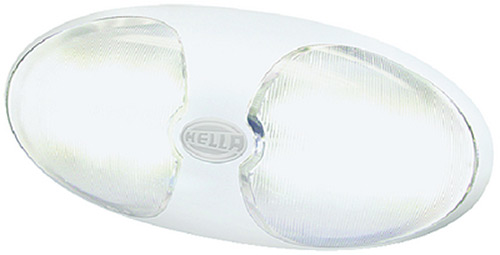 Hella Duraled 12/24v Dc White Light 12 Led Lamps With Switch, White Shroud